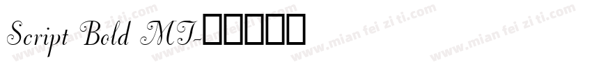 Script Bold MT字体转换